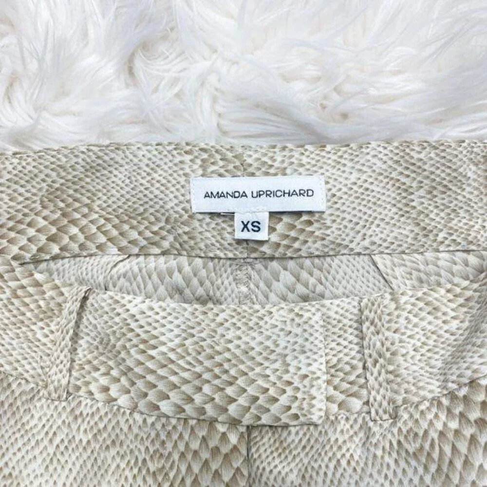 Amanda Uprichard Silk Snake Print Shorts - Picture 4 of 4